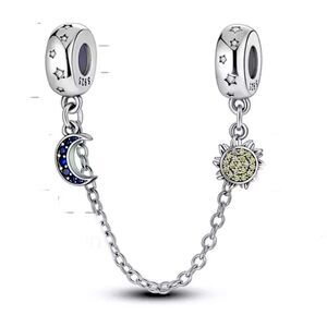 925SS SUN & MOON CHARM SAFETY CHAIN